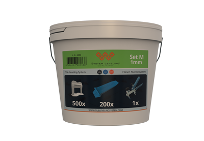 Set za nivelisanje pločica 1mm – Pakovanje sa nivelatorima, kajlama i klešta