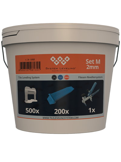 Set za nivelisanje pločica 2mm – Pakovanje sa nivelatorima, kajlama i klešta