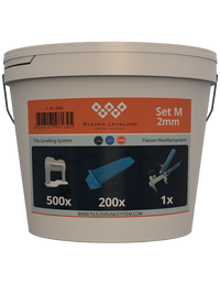 Set za nivelisanje pločica 2mm – Pakovanje sa nivelatorima, kajlama i klešta