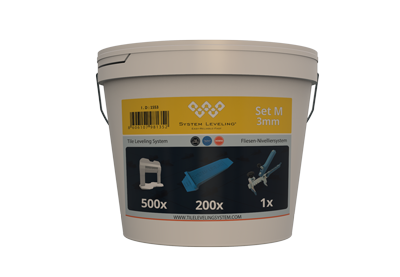 Set za nivelisanje pločica 3mm – Pakovanje sa nivelatorima, kajlama i klešta