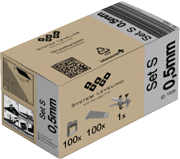 Set za nivelisanje pločica 0.5mm – Pakovanje sa nivelatorima, kajlama i klešta