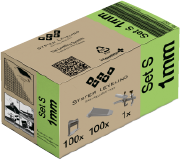 Set za nivelisanje pločica 1mm – Pakovanje sa nivelatorima, kajlama i klešta