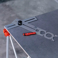 E2018 Čelični radni sto sa 6 nogu za ploče velikog formata