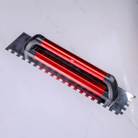 E1017 Profesionalna inox gletarica sa alu drškom, 12mm zub